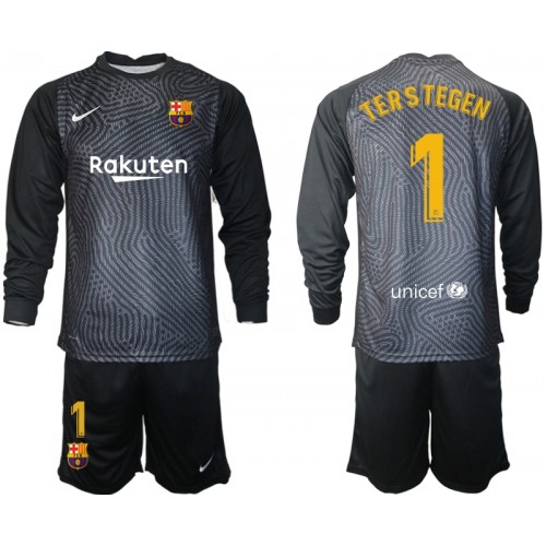 FC Barcelona Dres Golmanski TER Stegen 1 Dječji 2020/21 M004 Dugim Rukavima FC Barcelona Dres Golmanski TER Stegen 1 Dječji 2020/21 M004 Dugim Rukavima
